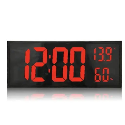 Reloj Digital de pared con Control remoto Humedad y Temperatura — Relojes