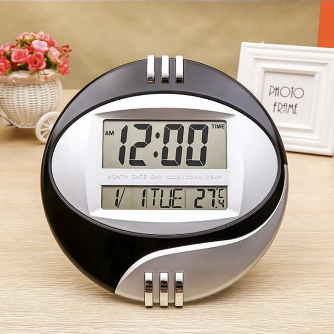 Reloj Digital Led Pared y Mesa Alarma Calendario — Relojes