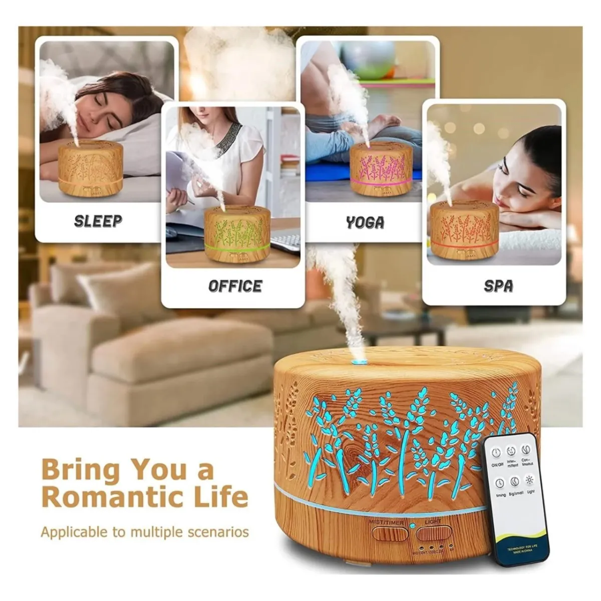 Humidificador Difusor Ultrasónico Para Habitación