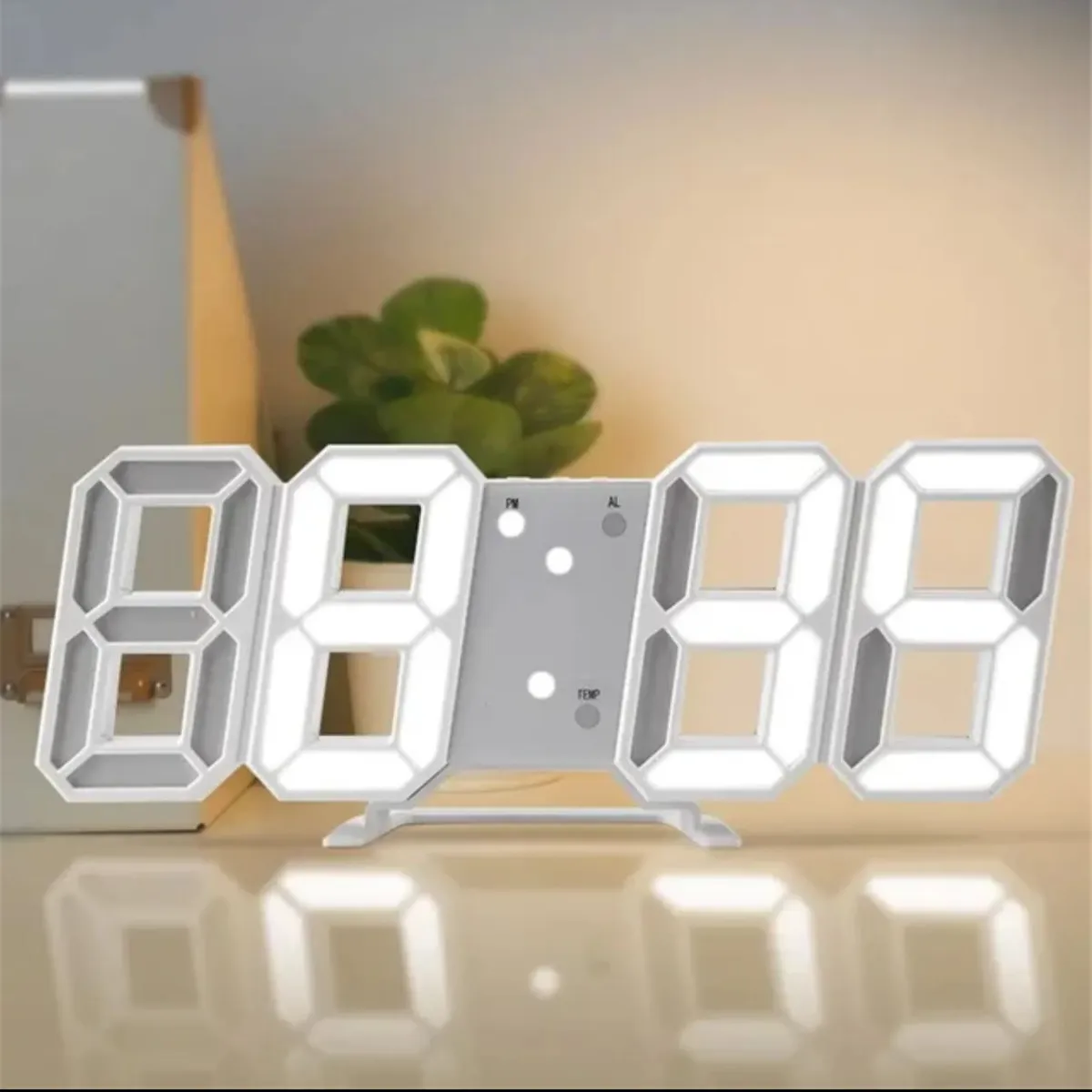 Reloj Digital 3D Led Pared Mesa — Relojes