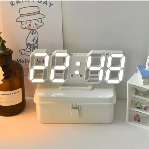 Reloj Digital 3D Led Pared Mesa — Relojes