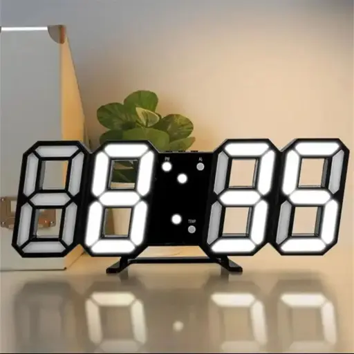 Reloj 3D Digital pared y escritorio — Relojes