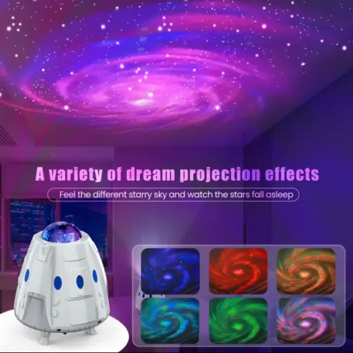 Proyector Y Parlante De Galaxia Diseño Cohete — Parlantes / docks portátiles