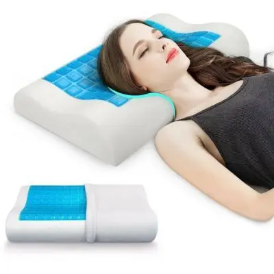 Almohada Ortopedica Viscoelastica Con Gel y Funda de fibra de Bambú — Almohadas