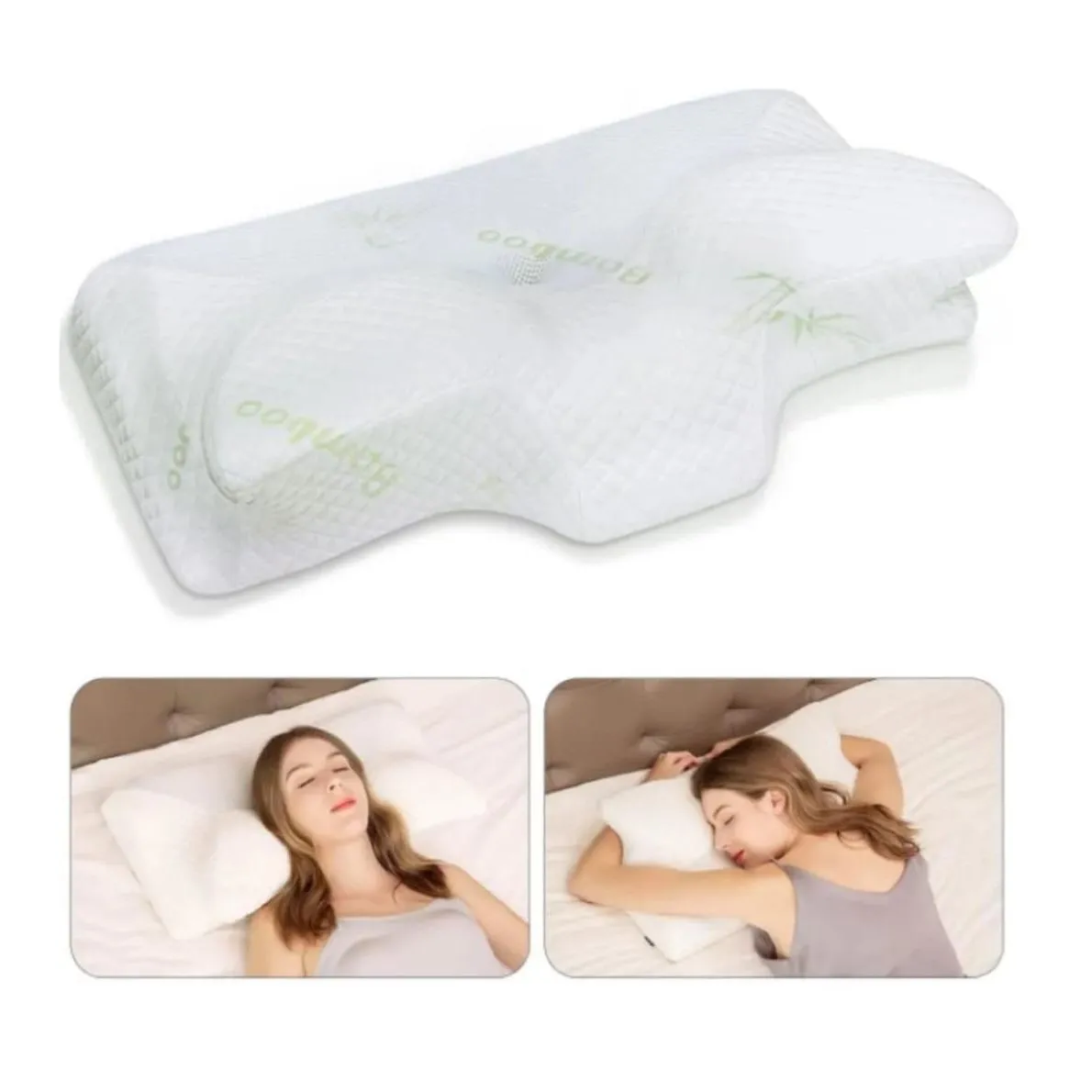 Almohada Viscoelástica para Dormir de lado Boca Abajo y Arriba