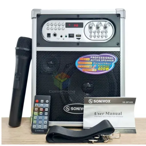 Parlante Karaoke Sonivox VS- SP1455 Con Micro Inalámbrico — Parlantes / docks portátiles