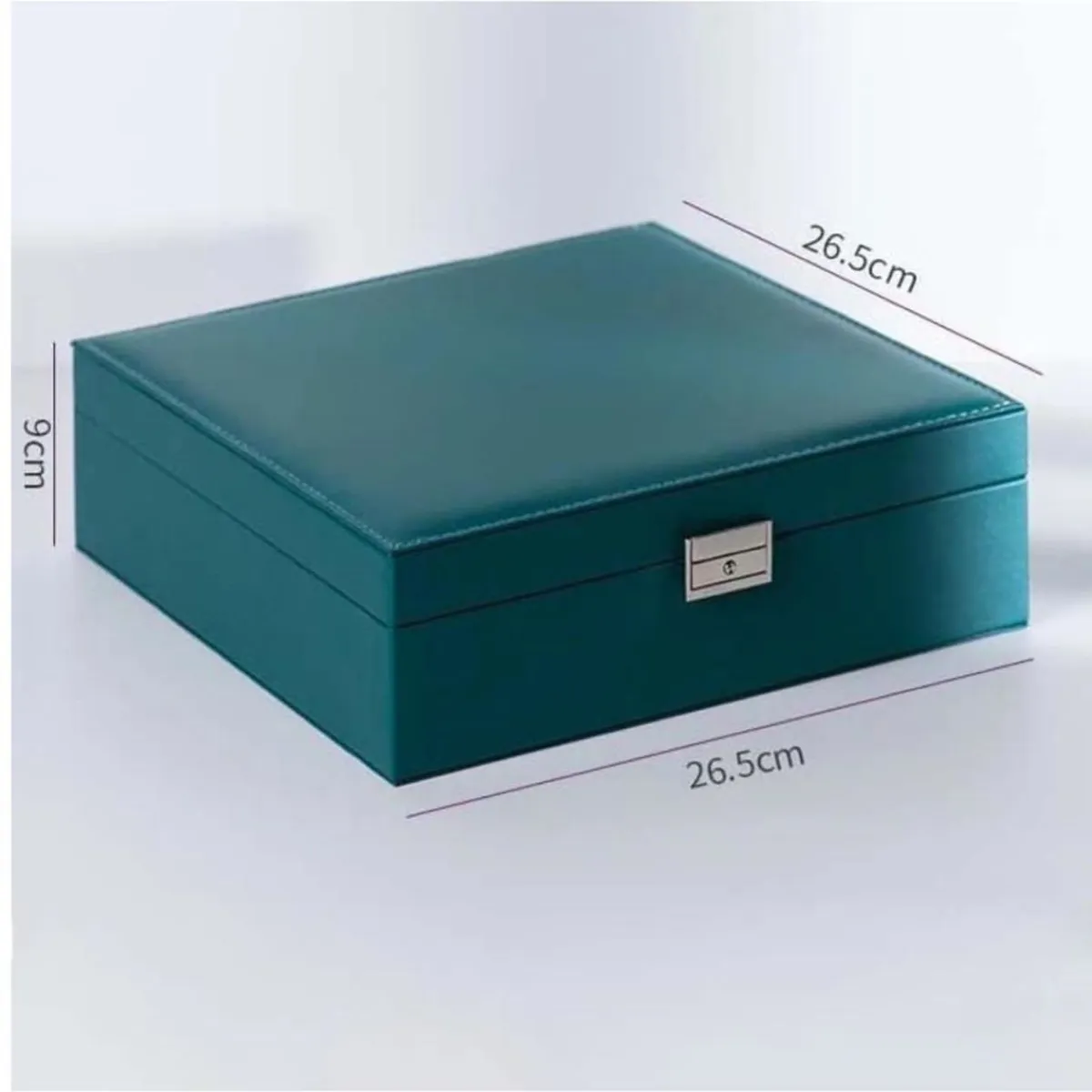 Caja De Joyería Grande De Doble Capa PU Organizador De Joyas (Verde) — Joyeros / bolsas