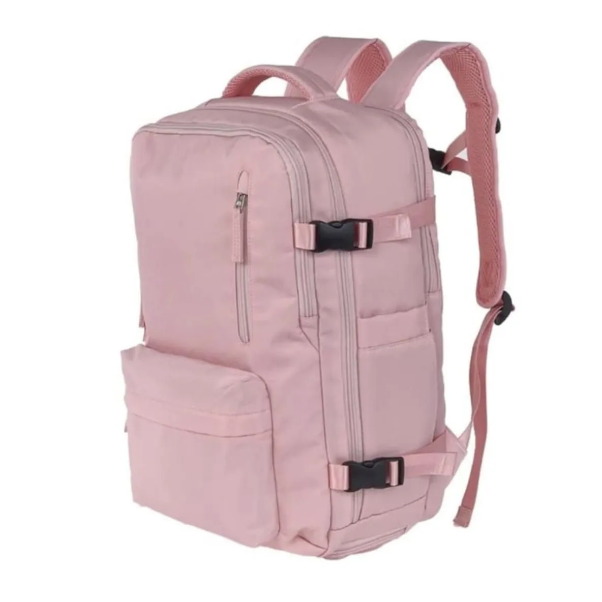 Mochila de viaje deportiva cabinera grande espaciosa rosada Kuzler