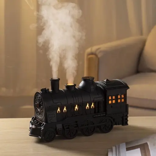 Difusor ultrasónico de aromaterapia en forma de tren con lámpara LED — Difusores de aceites eléctricos
