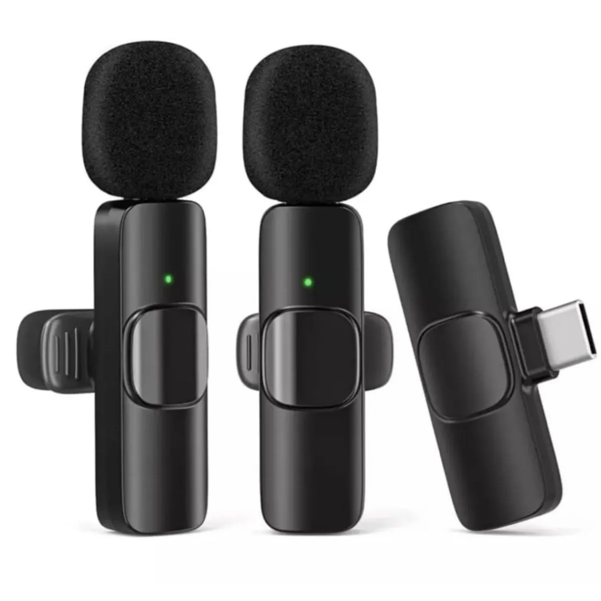Micrófono Inalámbrico Solapero Pechero 2 En 1 Celular Usb C