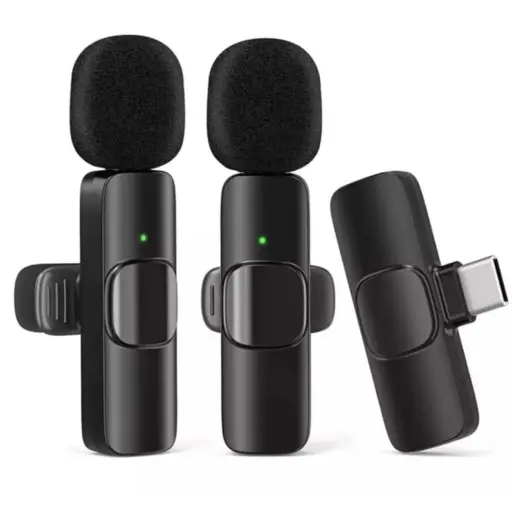 Micrófono Inalámbrico Solapero Pechero 2 En 1 Celular Usb C — Micrófonos