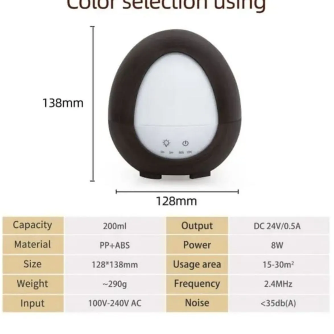 Humidificador Difusor De Aroma Con Luz Led Ultrasonico Aromaterapia — Difusores de aceites eléctricos