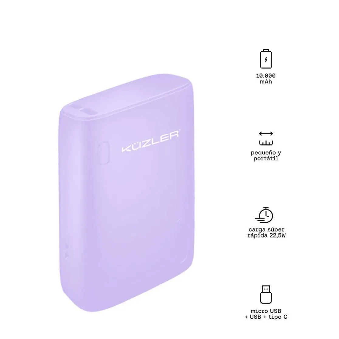 Powerbank Batería Portátil carga super rápida 10000mah Kuzler 22,50w — Powerbanks