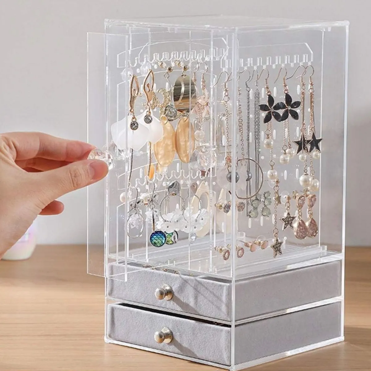 Organizador De Aretes Acrílico — Organizadores dormitorio / Living