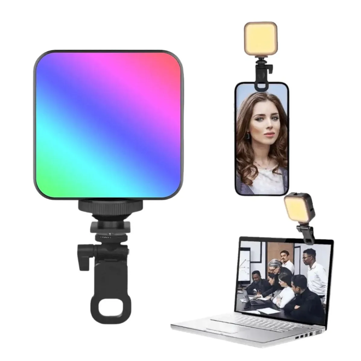 Luz Led Selfie Para Celular Alta Potencia RGB — Accesorios de flash para cámaras