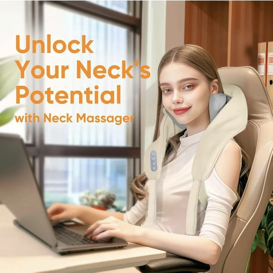 Masajeador Cervical Recargable Cervical Para Cuello Spa — Productos para masajes / calentamiento personal eléctricos