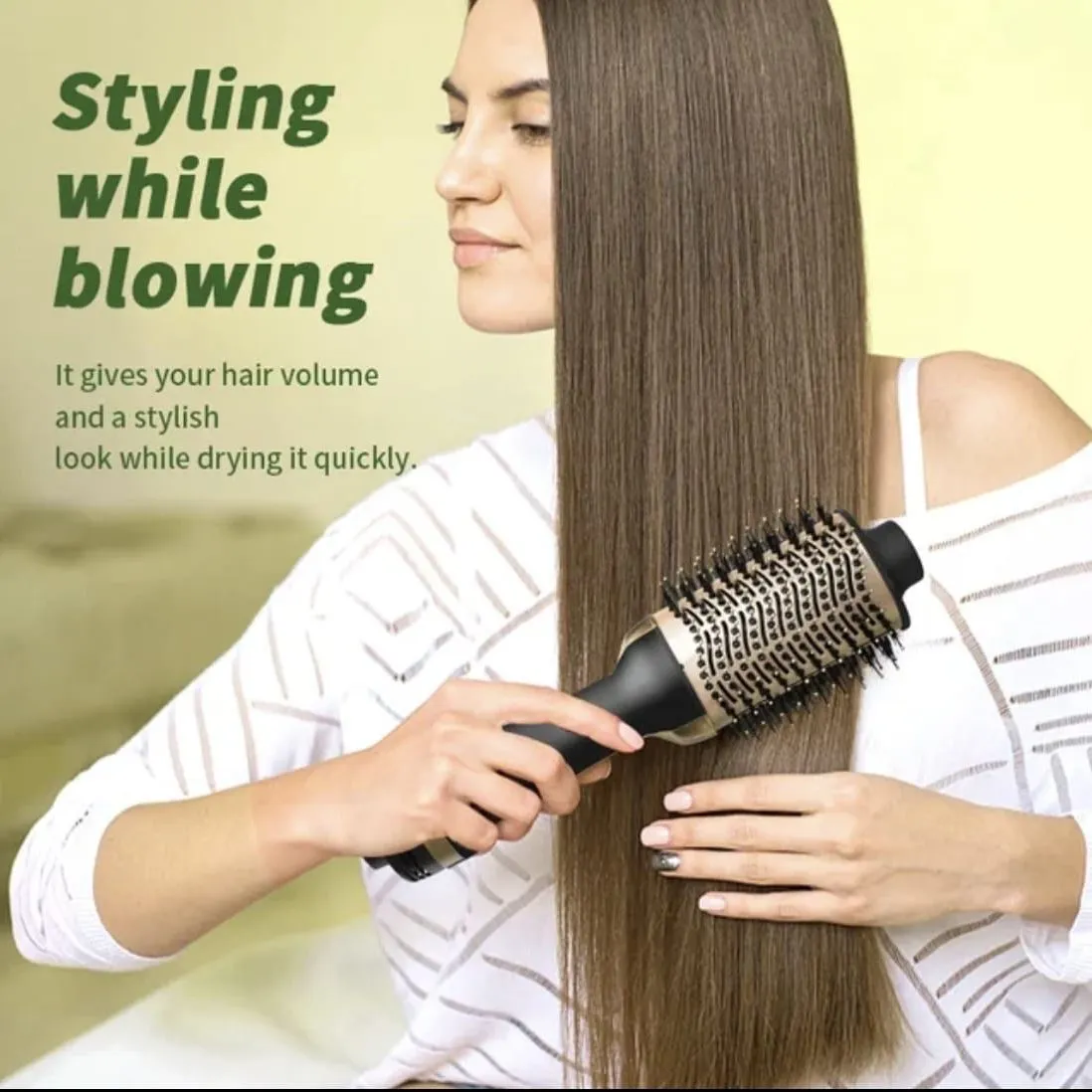 Cepillo Secador Cabello Alisador Ondulador 3 en 1 Multifuncional