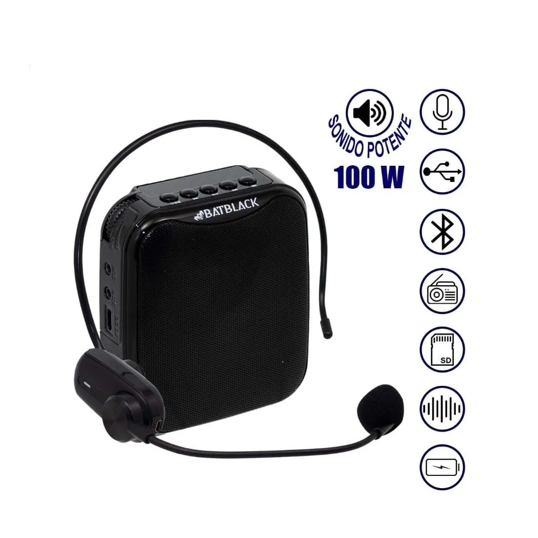 Mini Amplificador de Voz Recargable Profesional Inalámbrico BT-V317 — Megáfonos