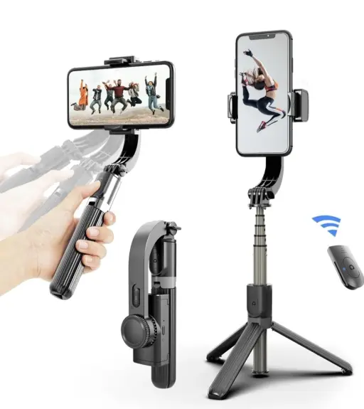 Gimbal Estabilizador Celular Selfie Stick Trípode Bluetooth — Accesorios / repuestos para fotografía