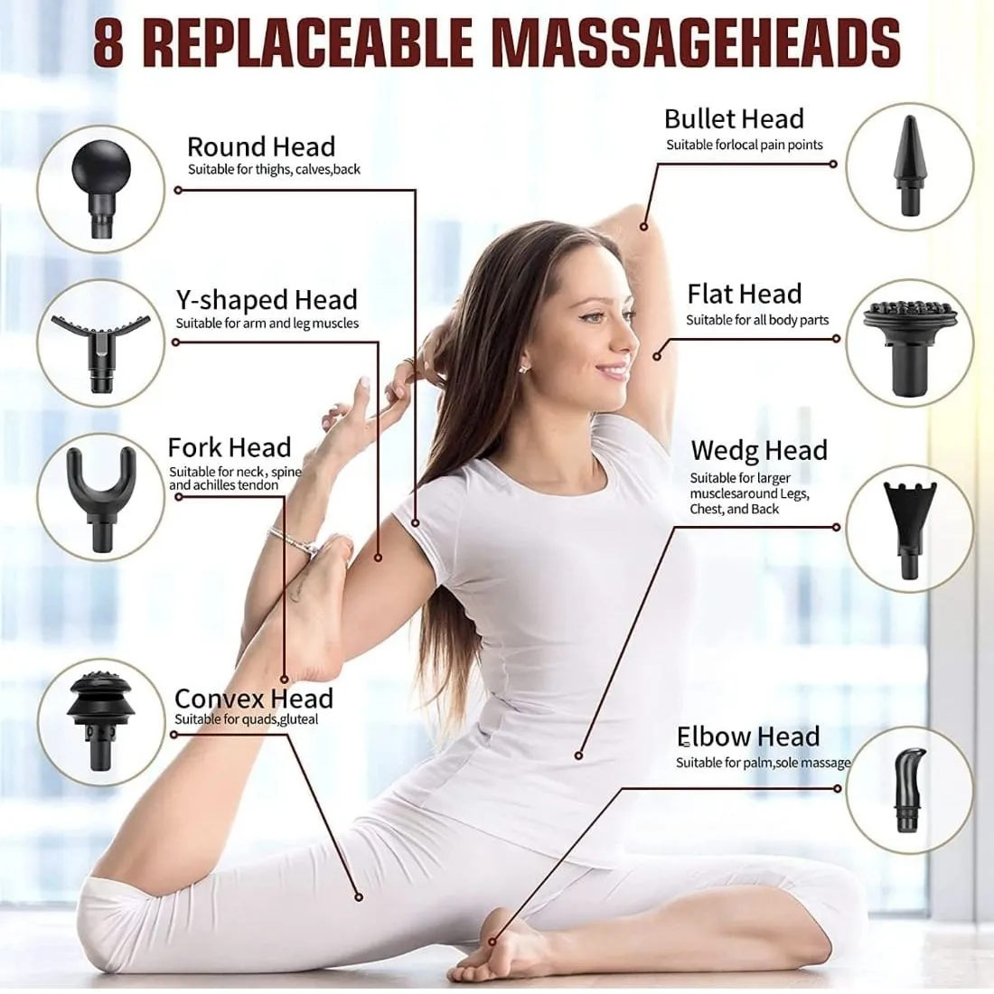 Masajeador Blueidea Fascial Gun Digital 32 Velocidad BLD-888