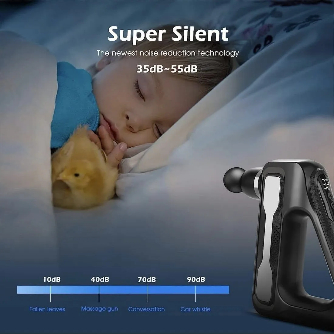 Masajeador Blueidea Fascial Gun Digital 32 Velocidad BLD-888