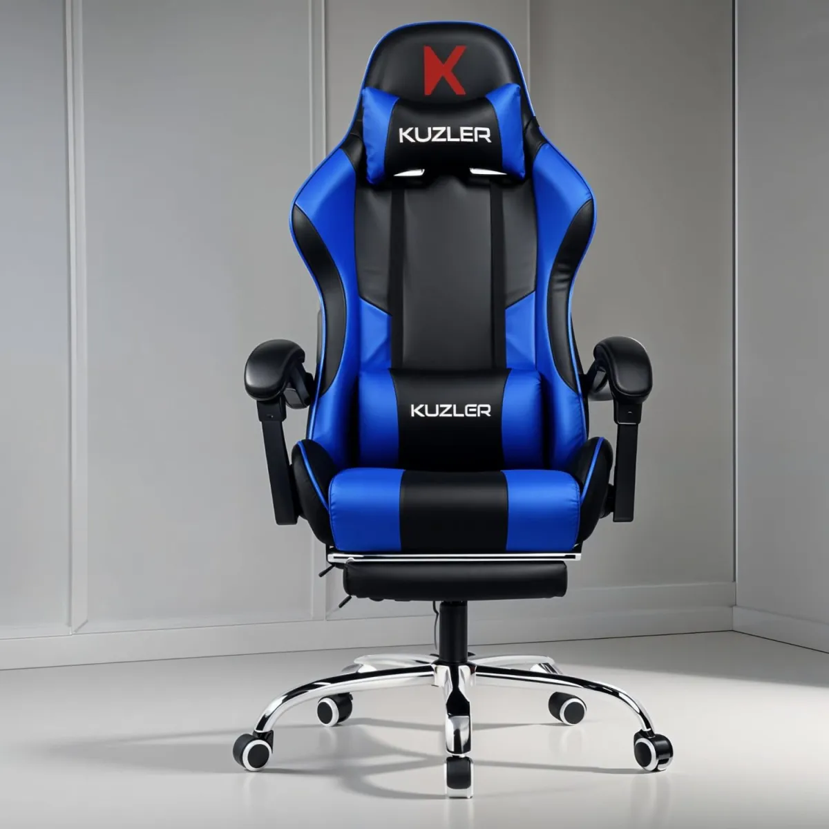 Silla Gamer Kuzler Azul Con Masajeador Lumbar — Otros accesorios para computadores