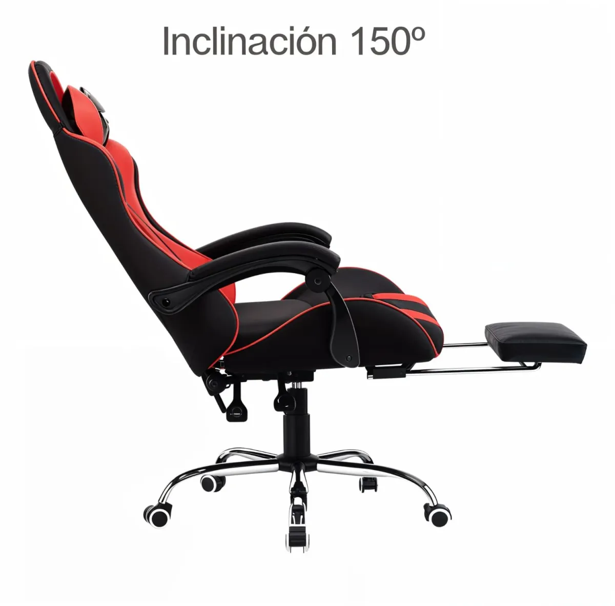 Silla Gamer Kuzler Rojo Con Masajeador Lumbar
