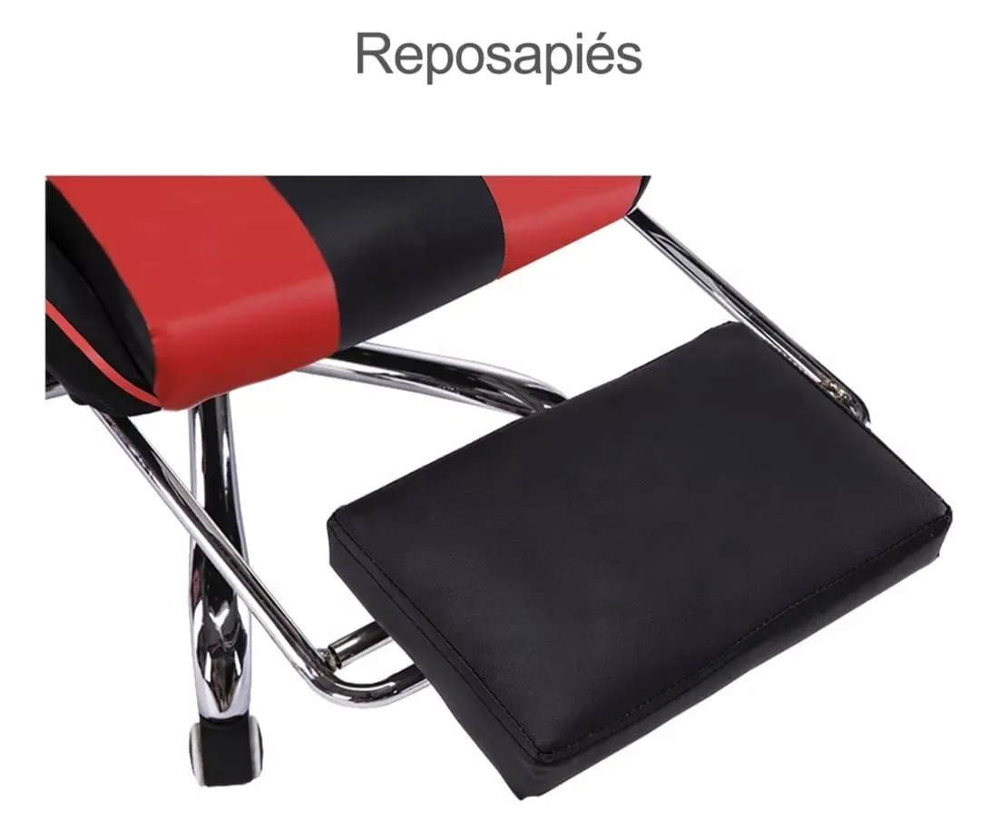 Silla Gamer Kuzler Rojo Con Masajeador Lumbar