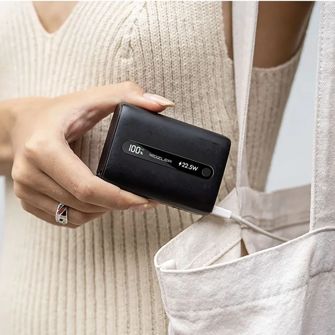 Mini Powerbank kuzler 10,000 mah carga super rápida 22,5W