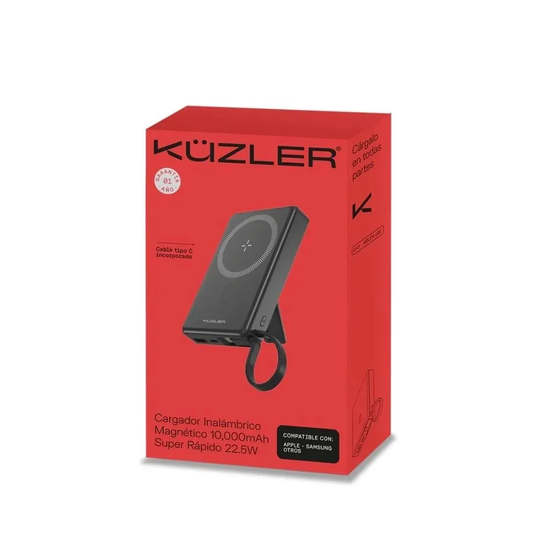 Powerbank 10,000 mAh carga inalámbrica Kuzler