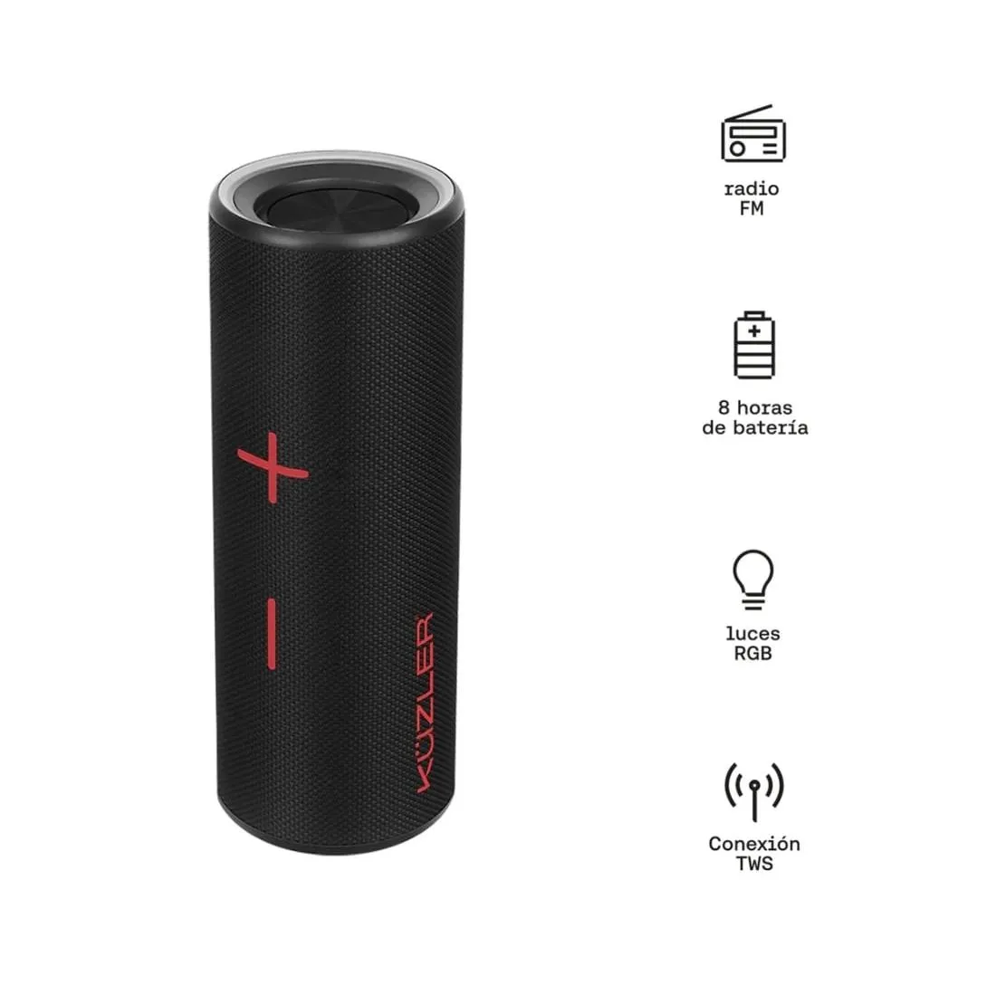 Parlante Kuzler Bluetooth BOOMVIBE-1 TWS con Super Bass — Parlantes / docks portátiles