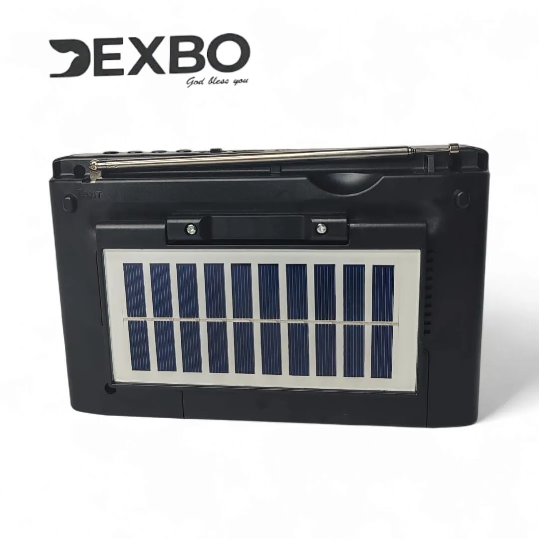 Radio Portatil FM AM Pila y a Corriente con Panel Solar