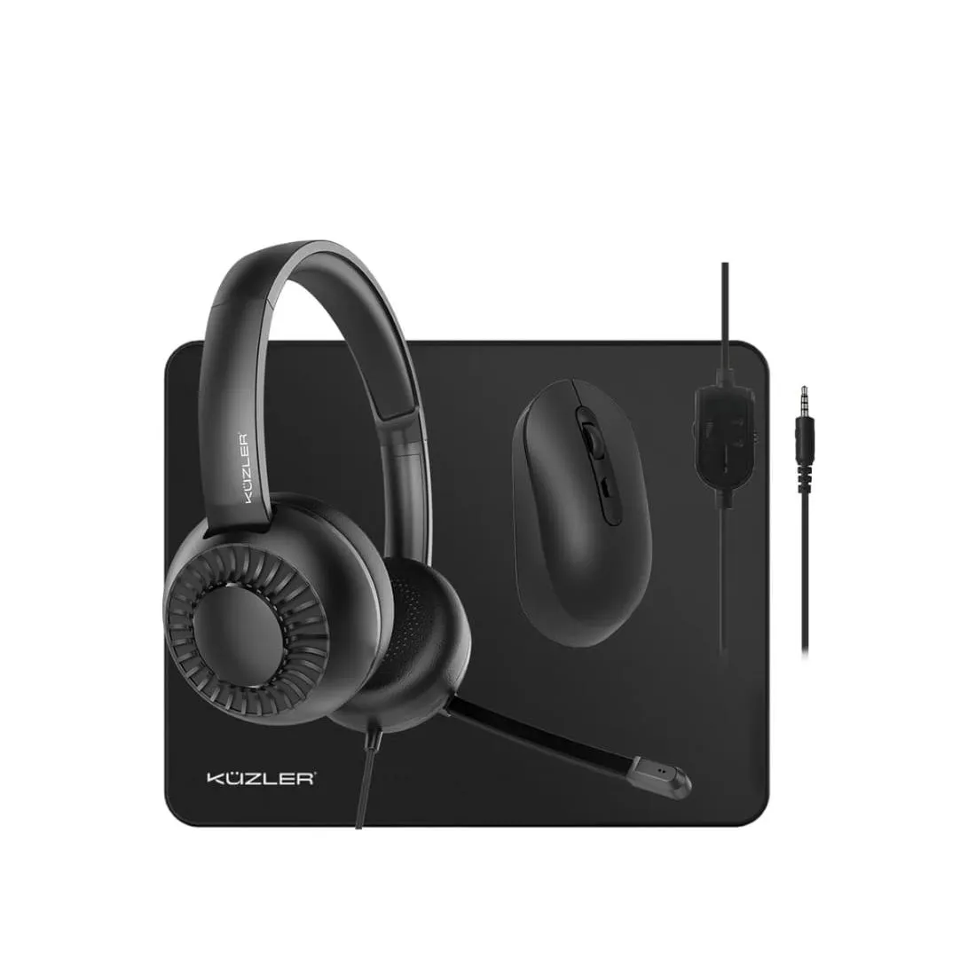 Combo Home Office 3 en 1 Audífono Gamer Kuzler — Alfombrilla / reposamuñecas / mousepad
