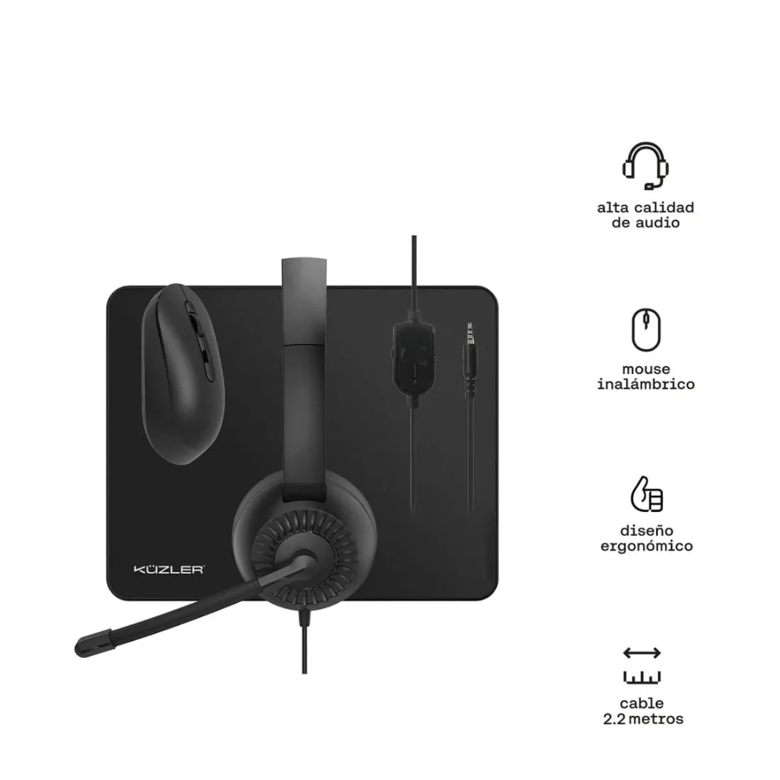 Combo Home Office 3 en 1 Audífono Gamer Kuzler