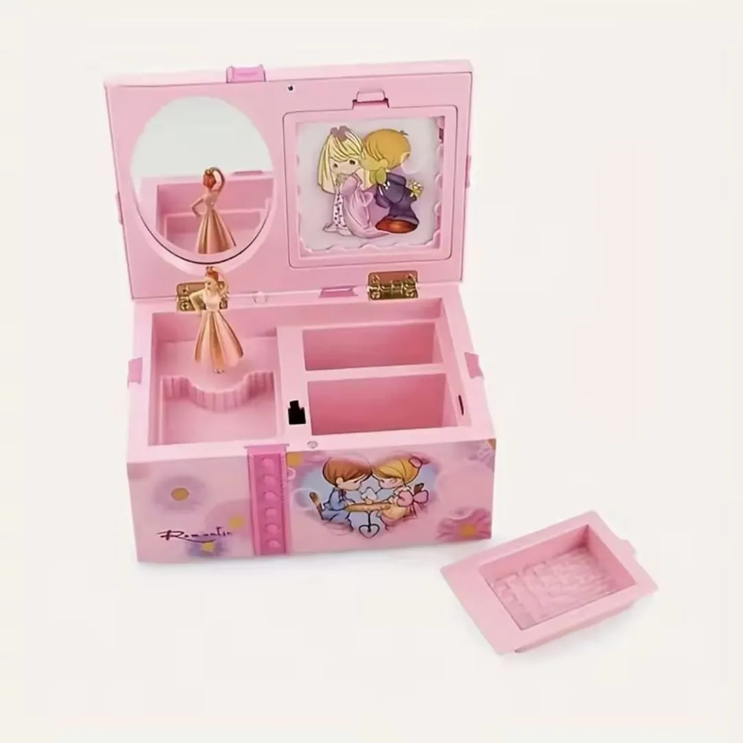 Caja De Música En Miniatura Para Bailarina Rosa