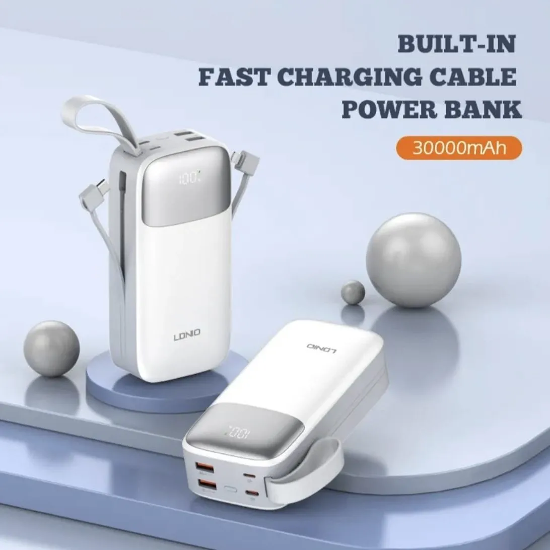 Power bank Carga Rápida 30000 mAh PQ30 LDNIO