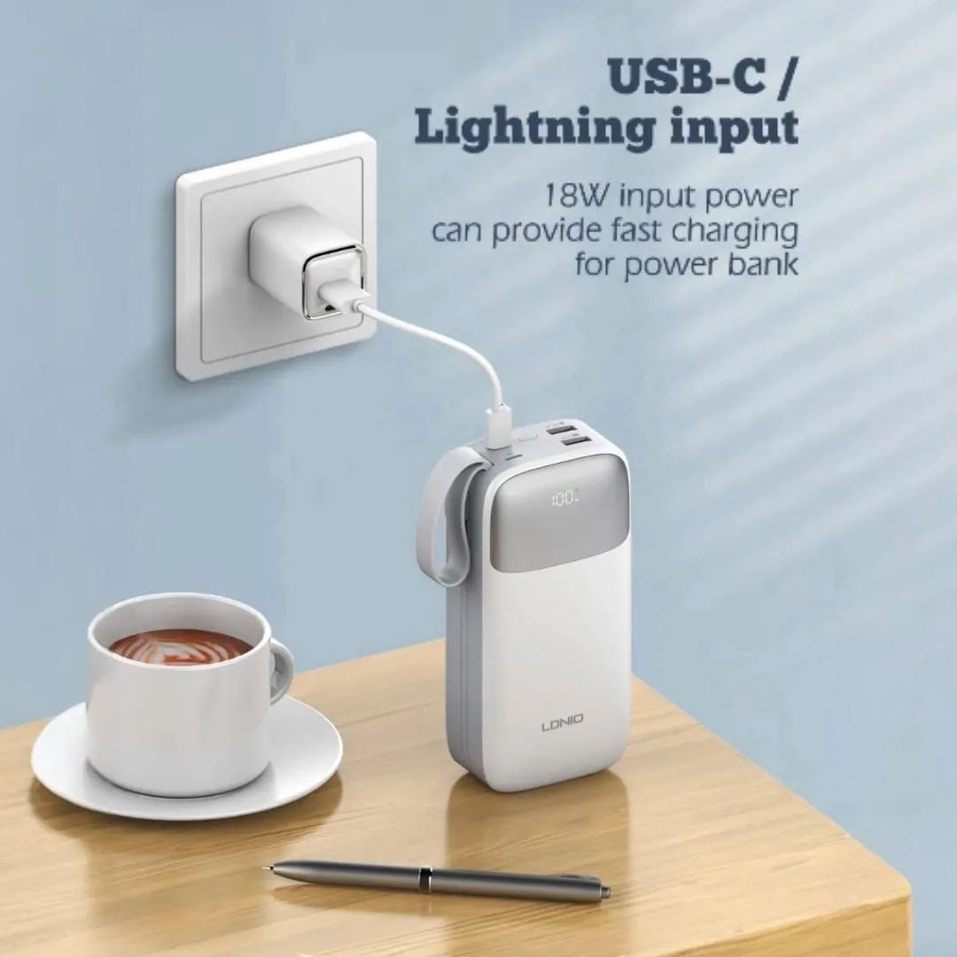 Power bank Carga Rápida 30000 mAh PQ30 LDNIO