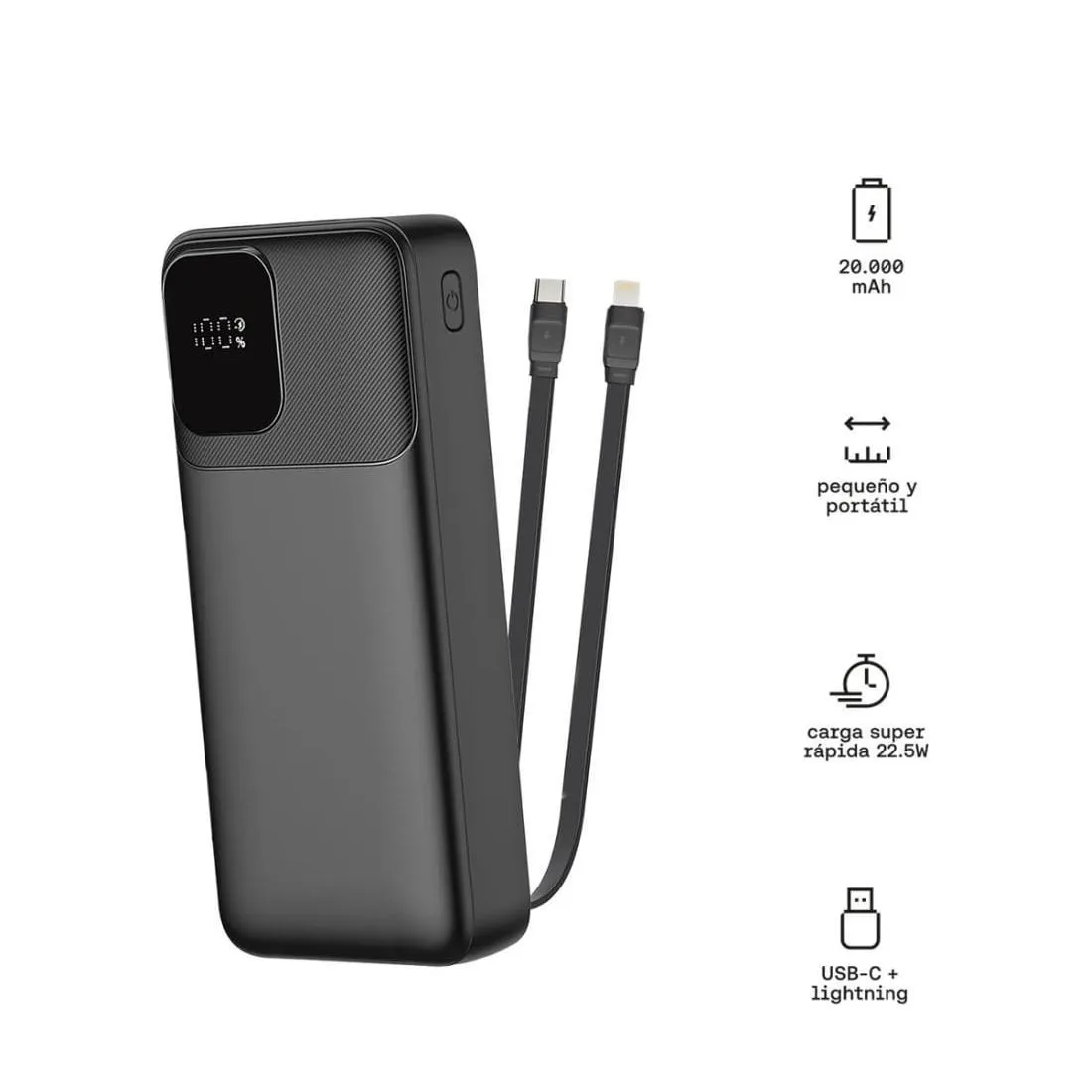 Powerbank 20,000mAh carga super rápida 22,5W Kuzler ANKE-107N