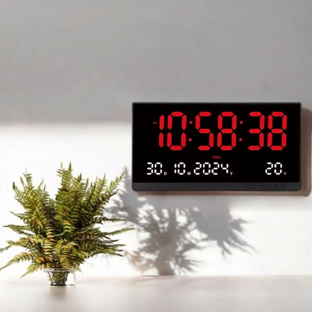 Reloj de Pared Digital Grande de 48x26cm — Relojes