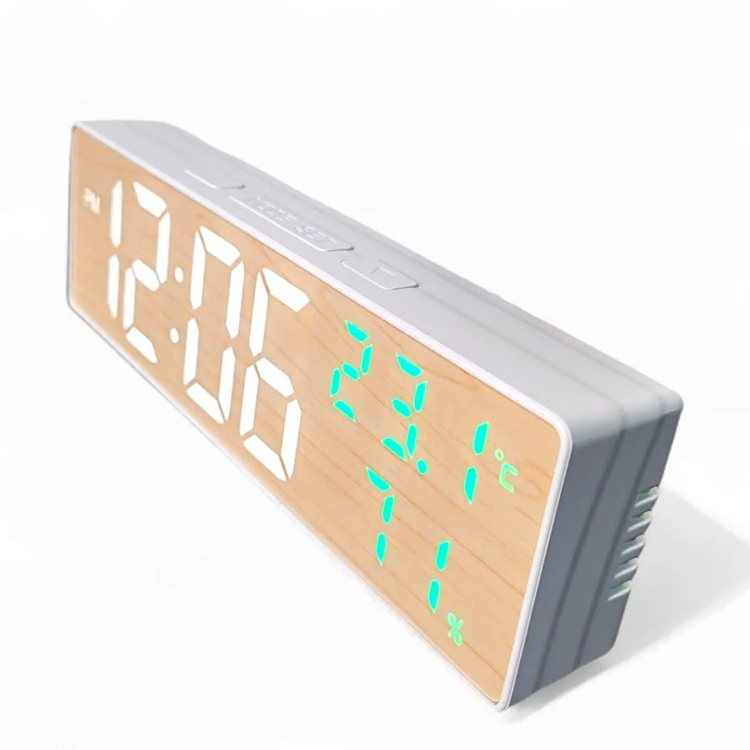 Reloj Digital Para Escritorio con Temperatura y Humedad