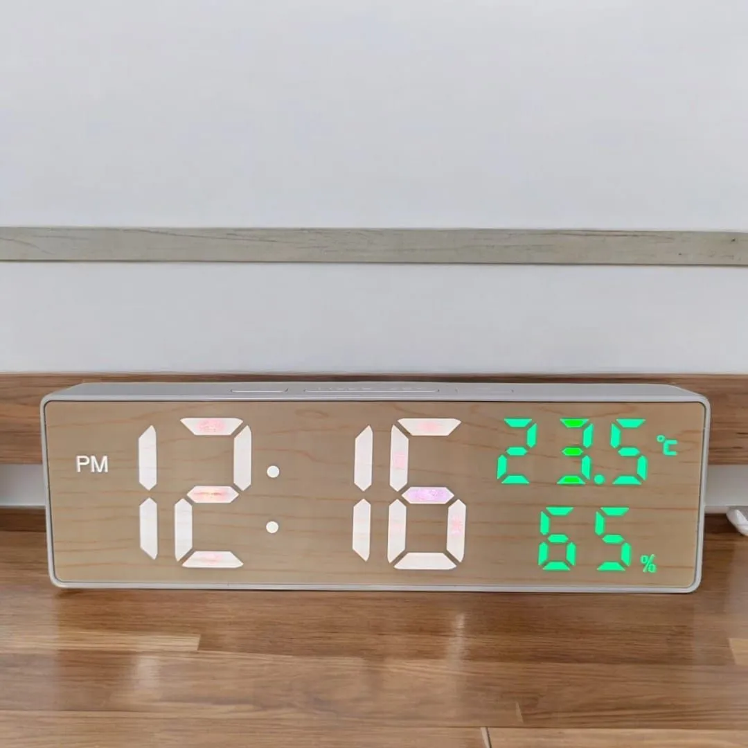 Reloj Digital Para Escritorio con Temperatura y Humedad