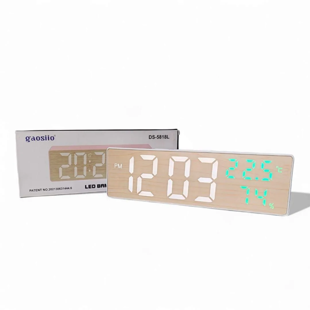 Reloj Digital Para Escritorio con Temperatura y Humedad