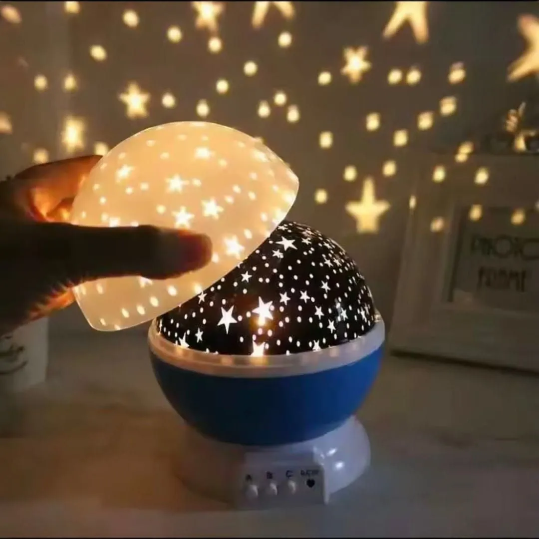 Lámpara de Estrellado Para Niños Proyector Giratorio de Luna