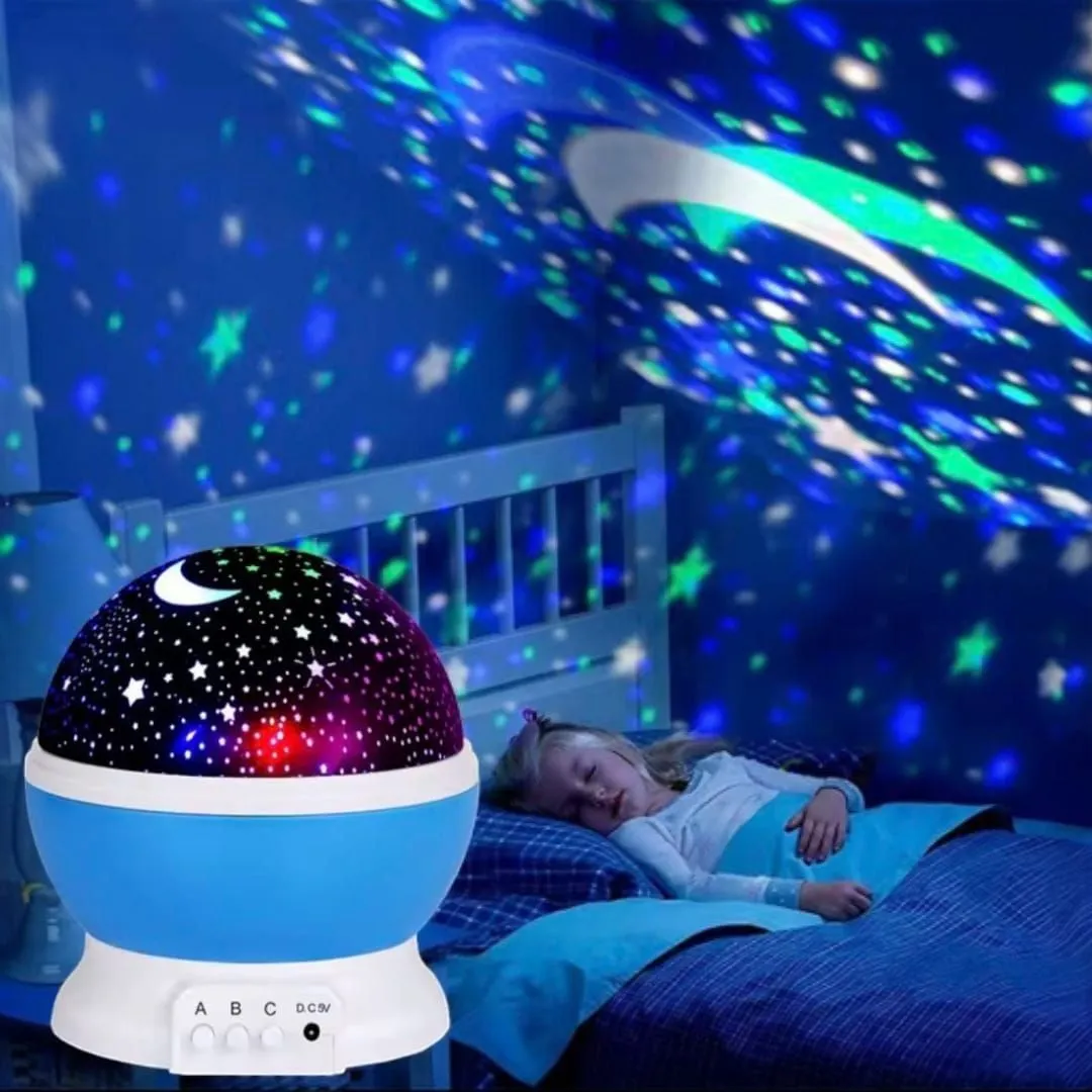 Lámpara de Estrellado Para Niños Proyector Giratorio de Luna — Accesorios de decoración