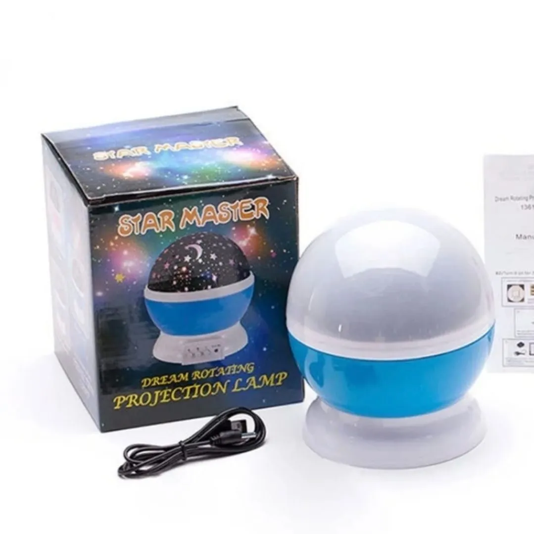 Lámpara de Estrellado Para Niños Proyector Giratorio de Luna