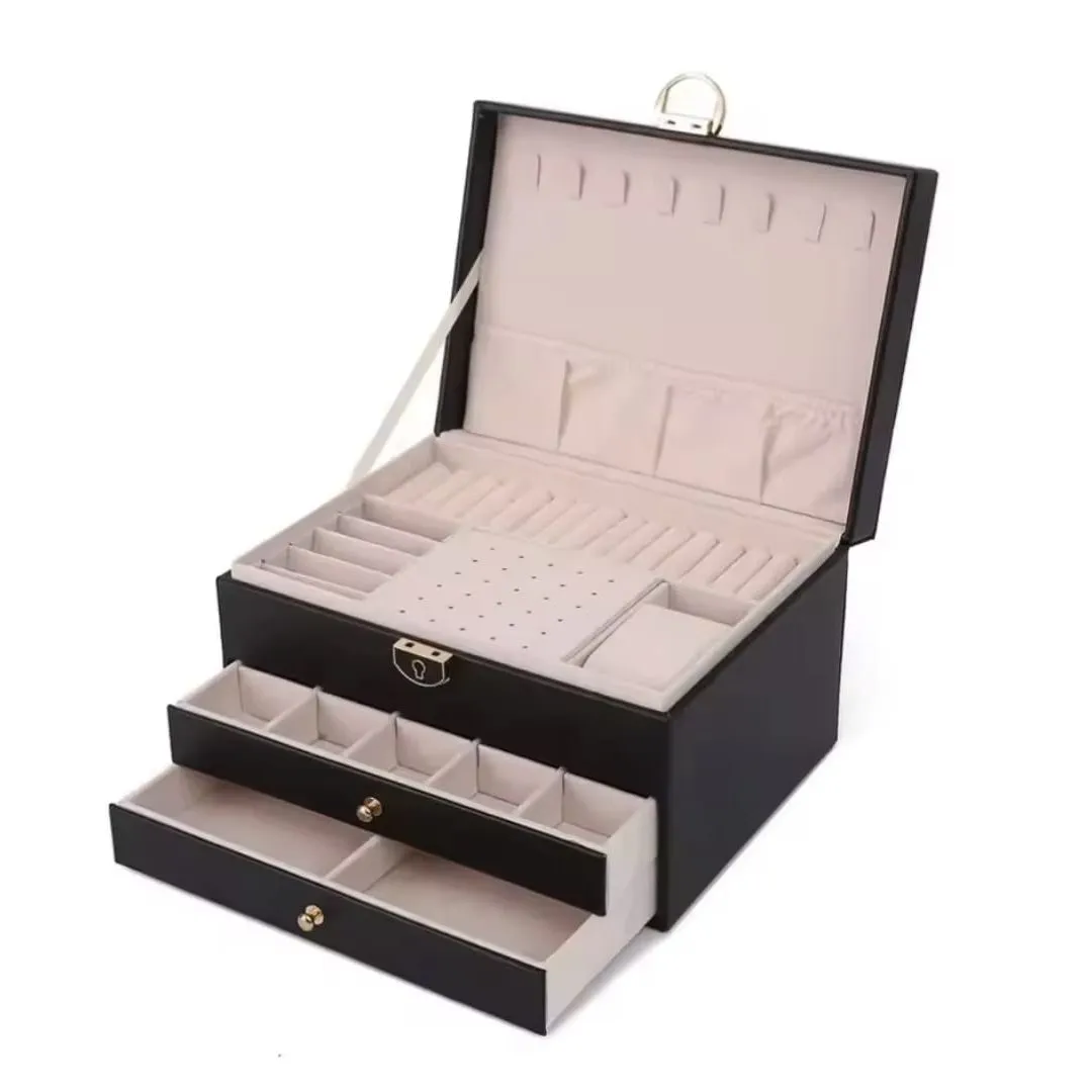 Joyero Caja Organizadora Portátil de Joyas 3 Niveles