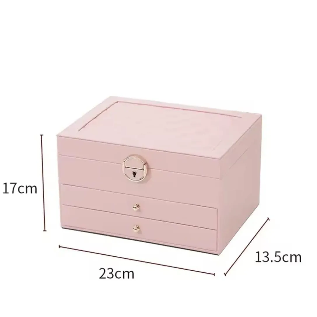 Joyero Caja Organizadora Portátil de Joyas 3 Niveles