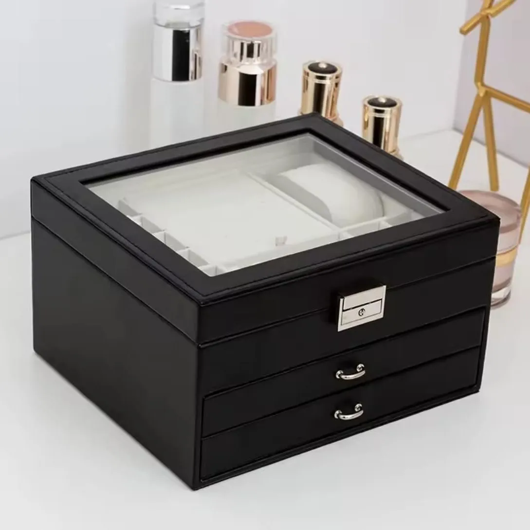 Joyero Caja Organizadora Portátil de 3 Compartimientos