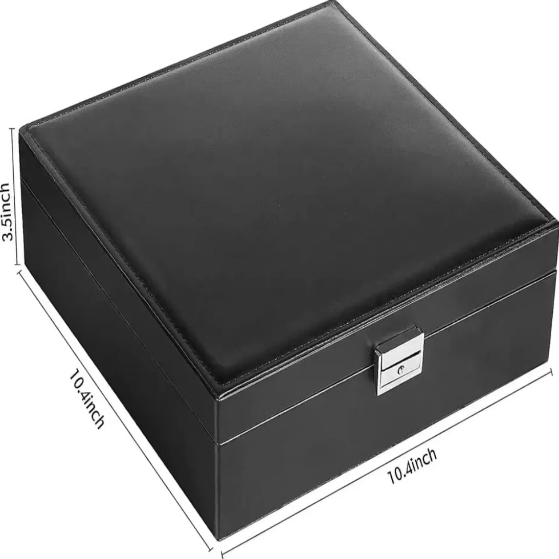 Joyero Caja Organizadora Portátil de Joyas 2 Niveles — Accesorios y brochas para productos cosméticos