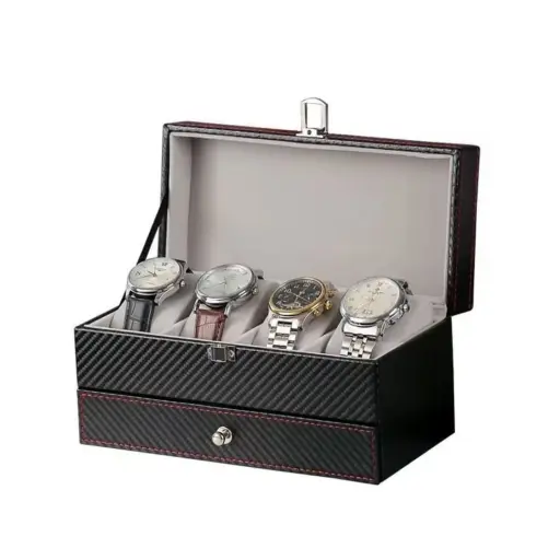 Elegante Organizador de Relojes y Joyas de Doble Capa — Organizadores dormitorio / Living